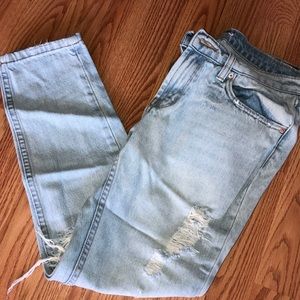 Distressed jeans